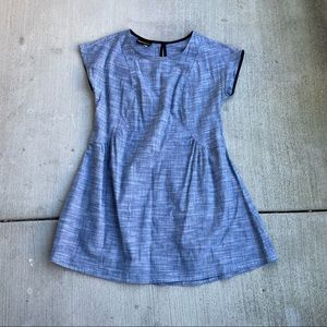 Nooworks Chambray Cap Sleeve Mini Dress Size M Original Retail: $124